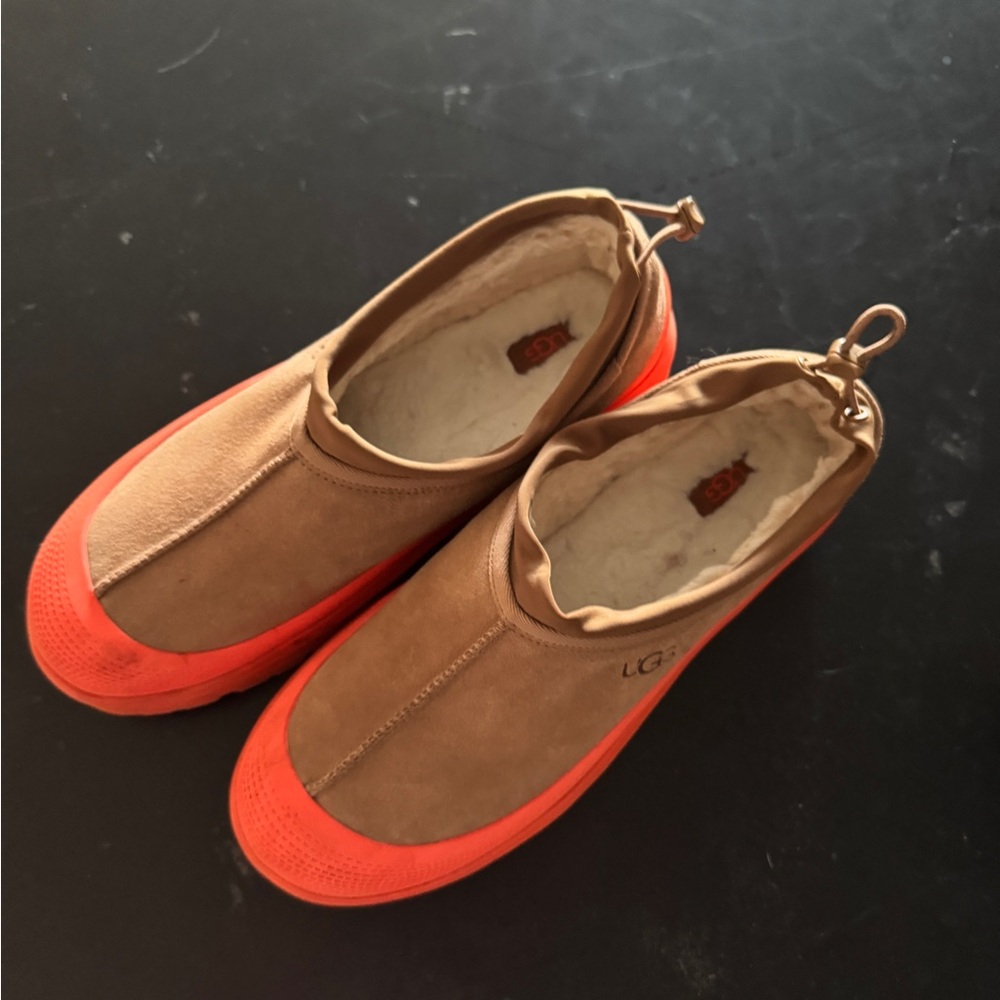 UGG Brown and Orange Slip-On Loafers